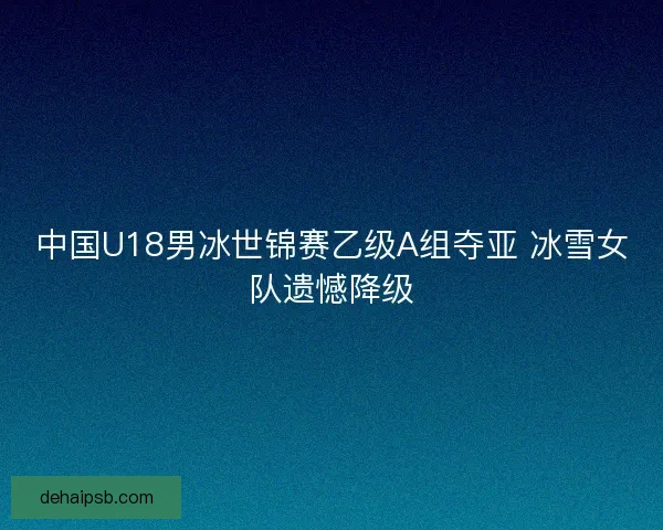 中国U18男冰世锦赛乙级A组夺亚 冰雪女队遗憾降级